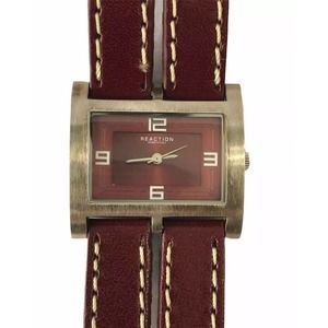 Reaction By Kenneth Cole Women’s Watch Wide Red Leather Band New
